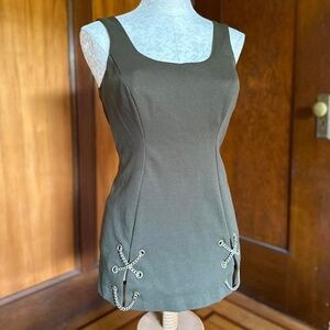 Vintage 60s 50s Swimsuit Bathing Suit by Cole of California in Olive Green